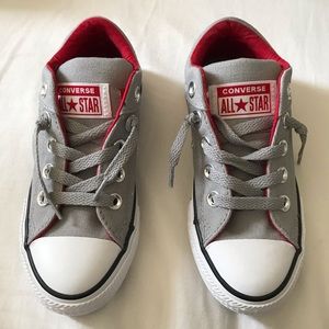 Kids Gray and Red Converse